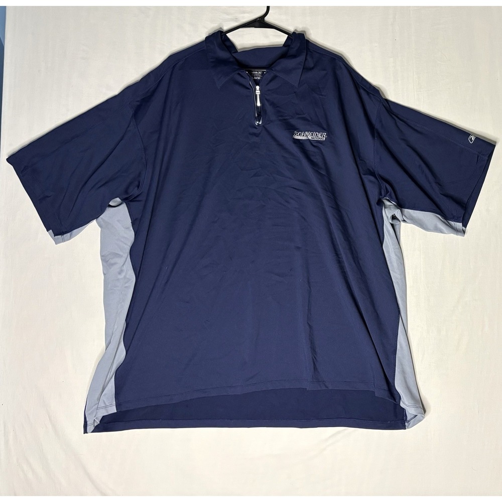 Reebok Schneider National Trucking Pullover Jacket Men's 5XL Blue Short Sleeve